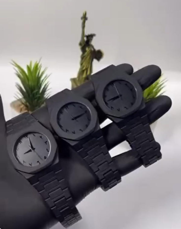 Premium Black Arabic Aura Watch
